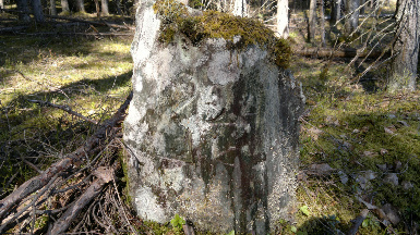 Luterilaisen hautausmaan rajakivi 2012.