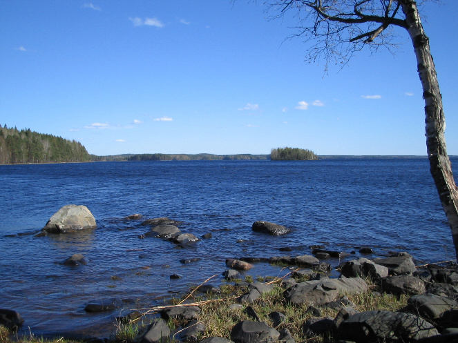 Jänisjärvi 2007. Hiekkalahti vasemmalla, edessä Kaiskunlahti. Kuva: R.Viitakangas.